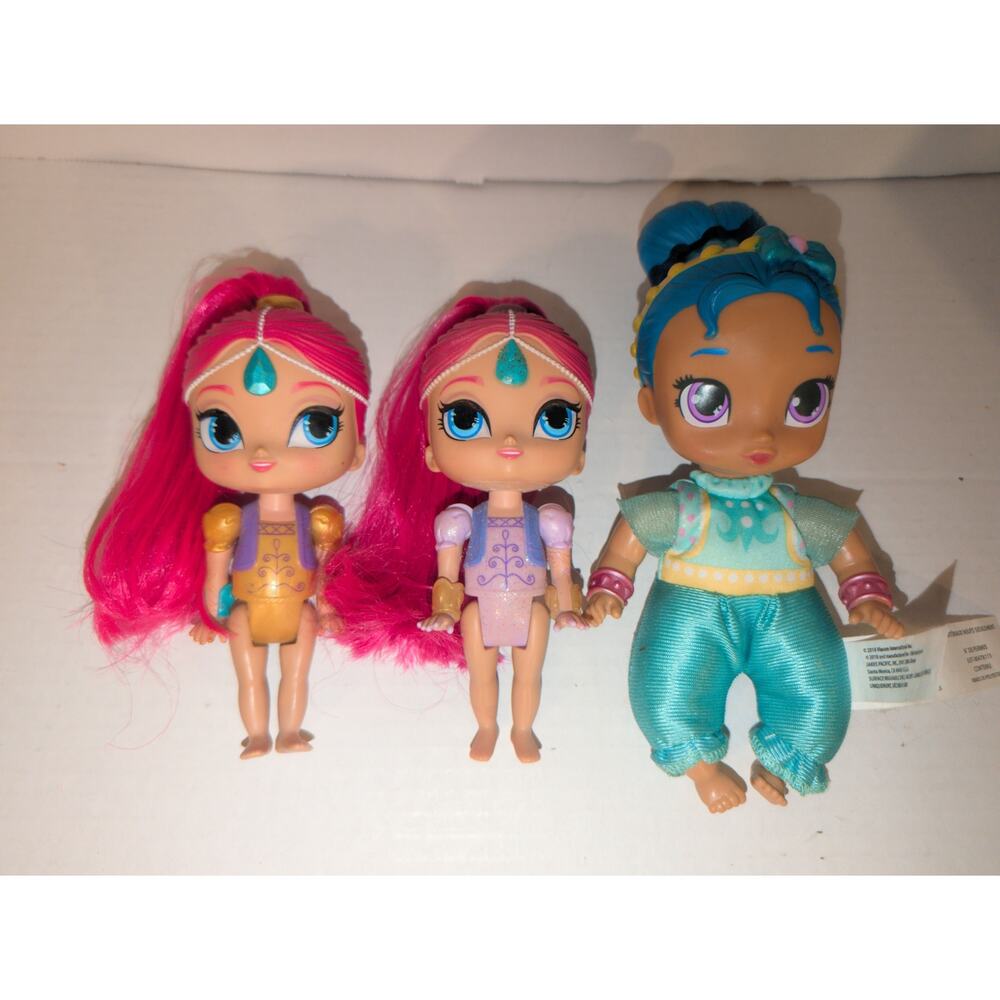 Lot 2 6" Fisher Price Nickelodeon Shimmer Shine Dolls 10" Genie Baby